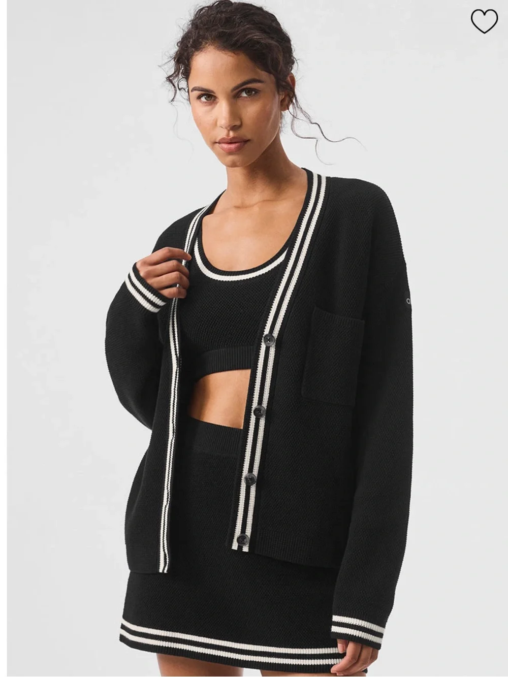 Alo yoga Tennis club sweater knit cardigan